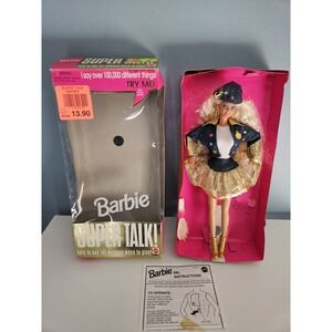 1994 Barbie Super Talk! Doll-Mattel #12290 Vintage Rare Collectible retro gold